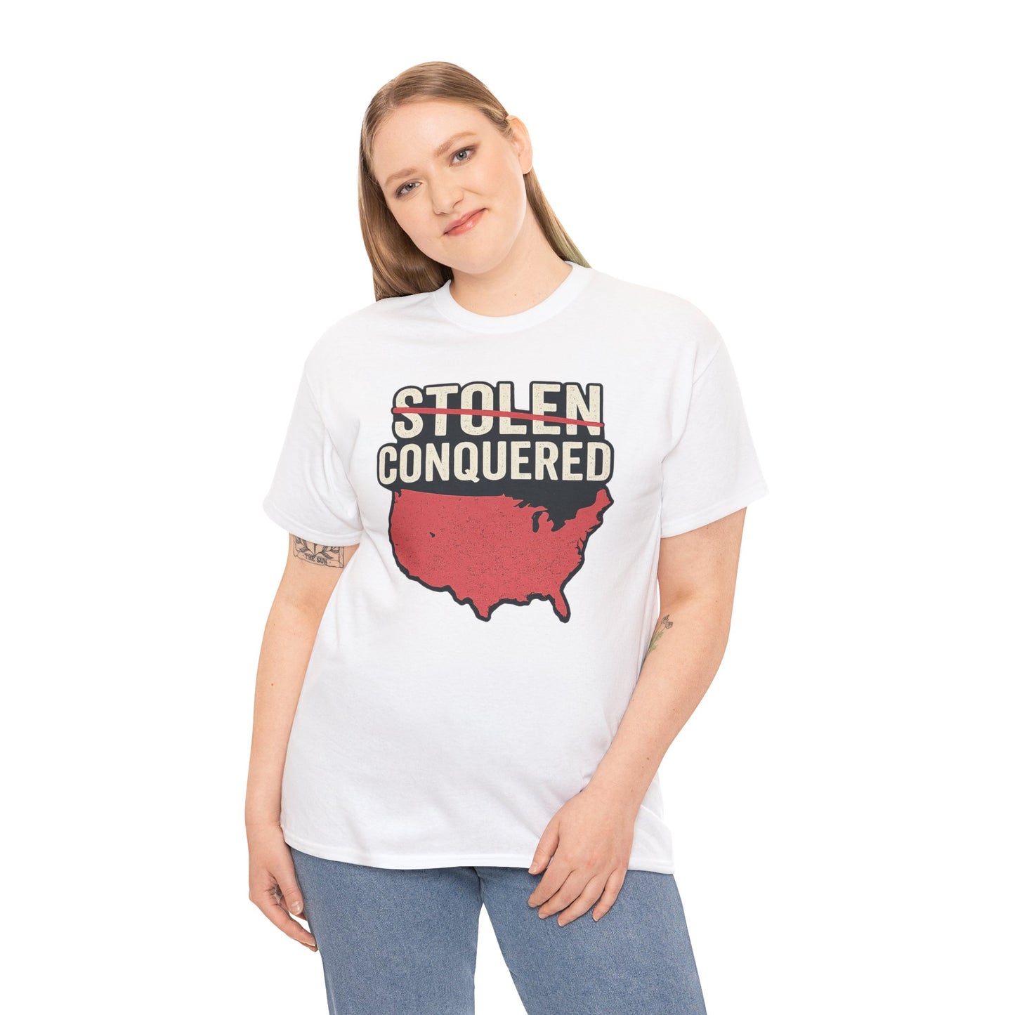 Stolen Conquered USA Gildan Brand T-Shirt