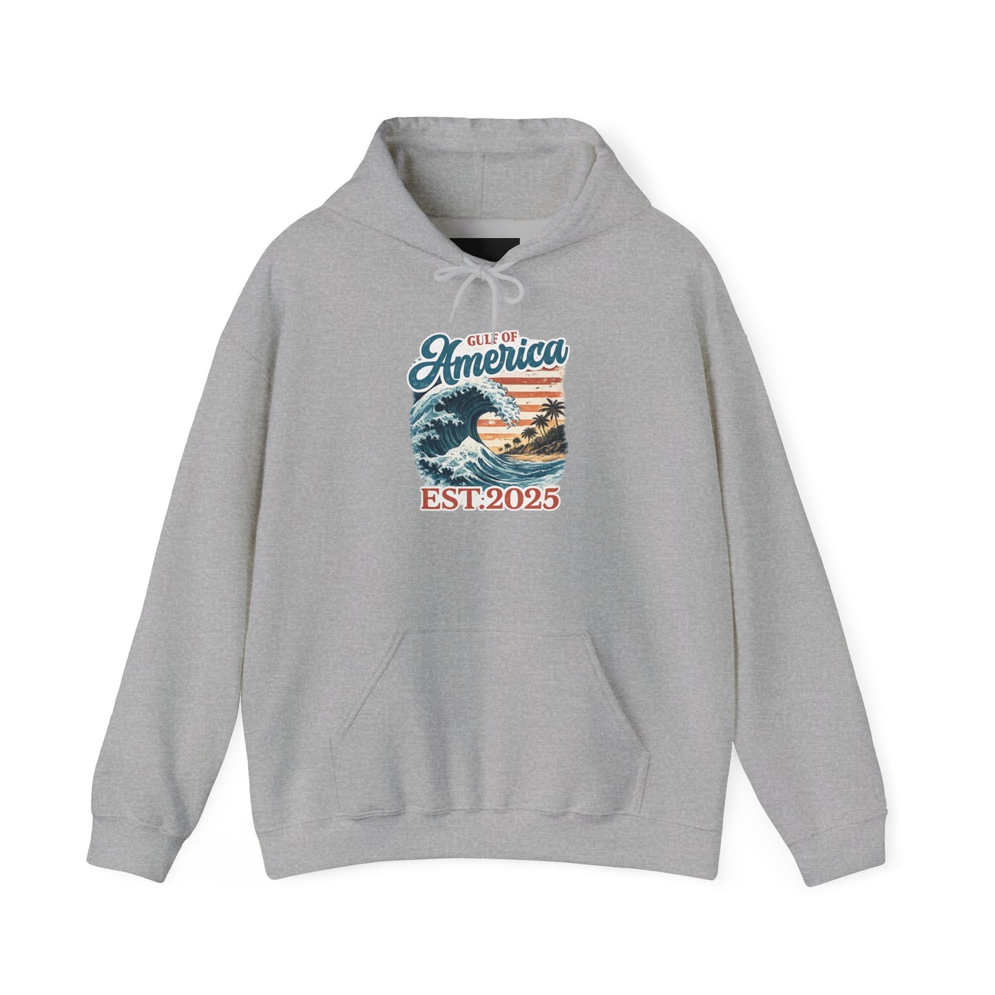 Gulf of America Est. 2025 Waves Gildan Brand Hoodie