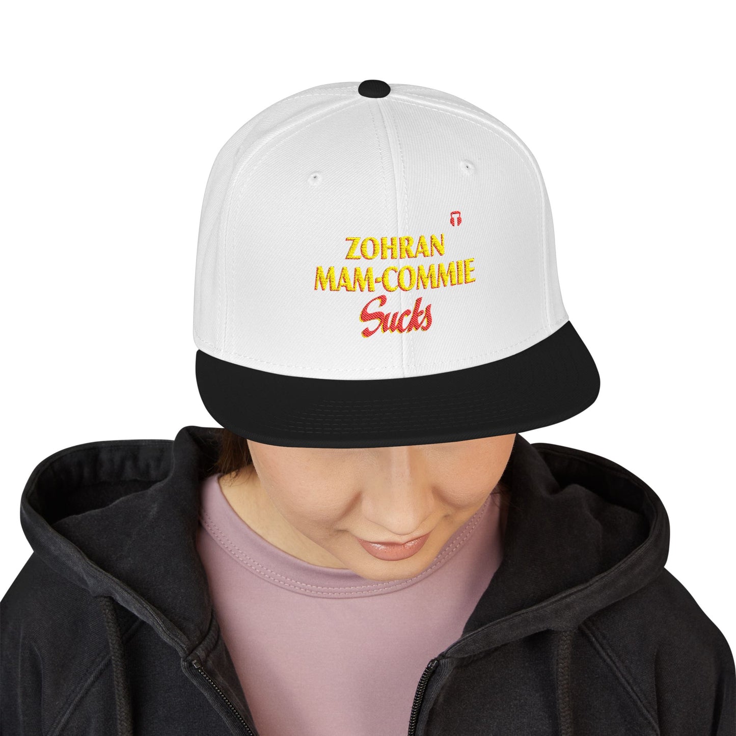 Zohran Mam-Commie Sucks Embroidered Snapback Hat
