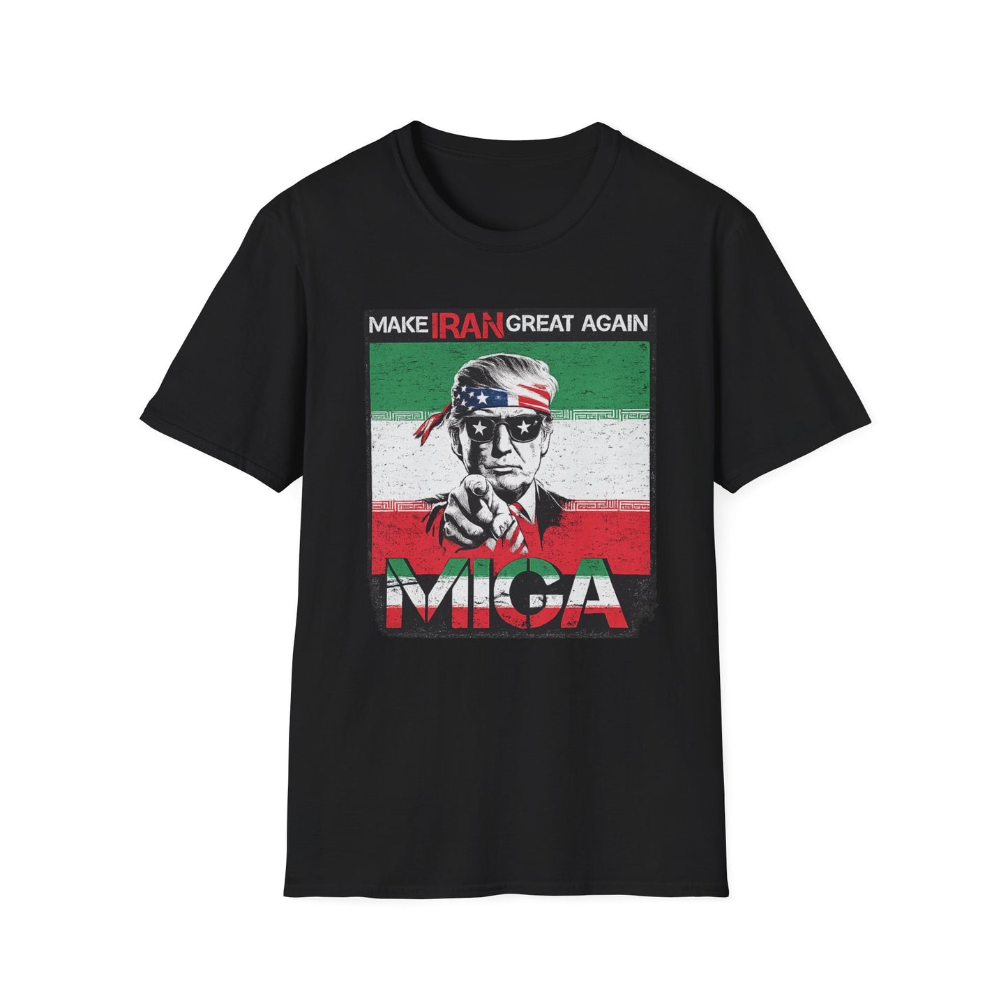 "Make Iran Great Again (MIGA)" Trump Gildan Brand T-Shirt