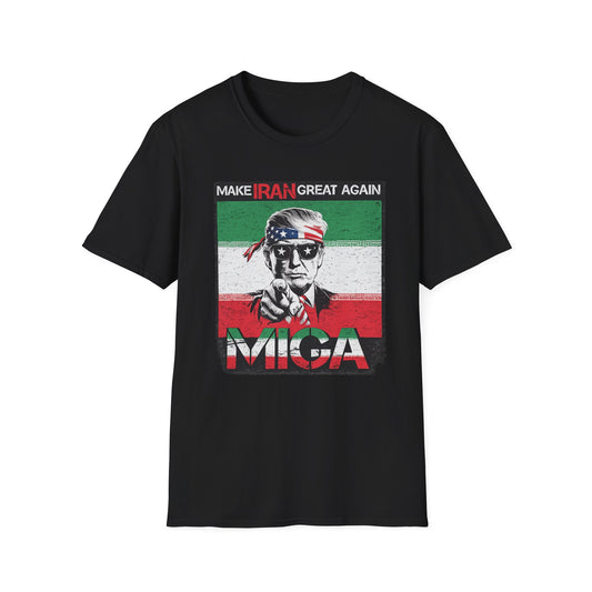 "Make Iran Great Again (MIGA)" Trump Gildan Brand T-Shirt
