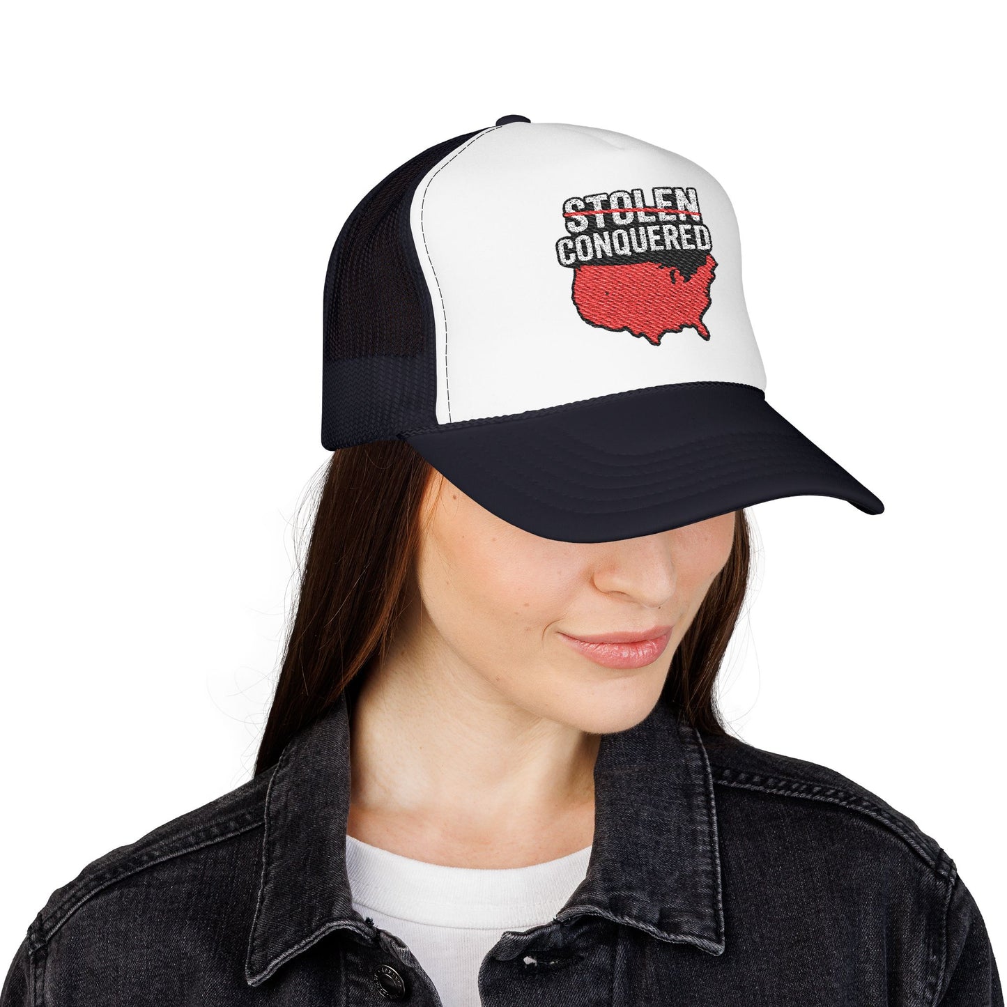 Stolen Conquered USA Embroidered Trucker Hat