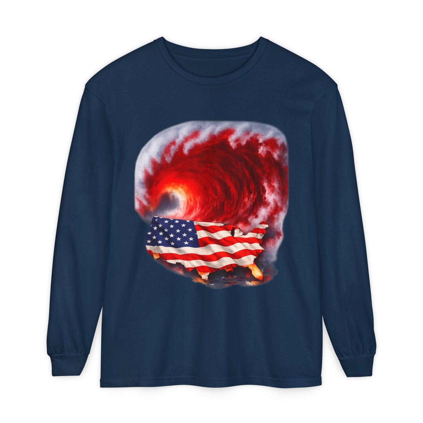 Red Wave USA Comfort Color Brand Long Sleeve