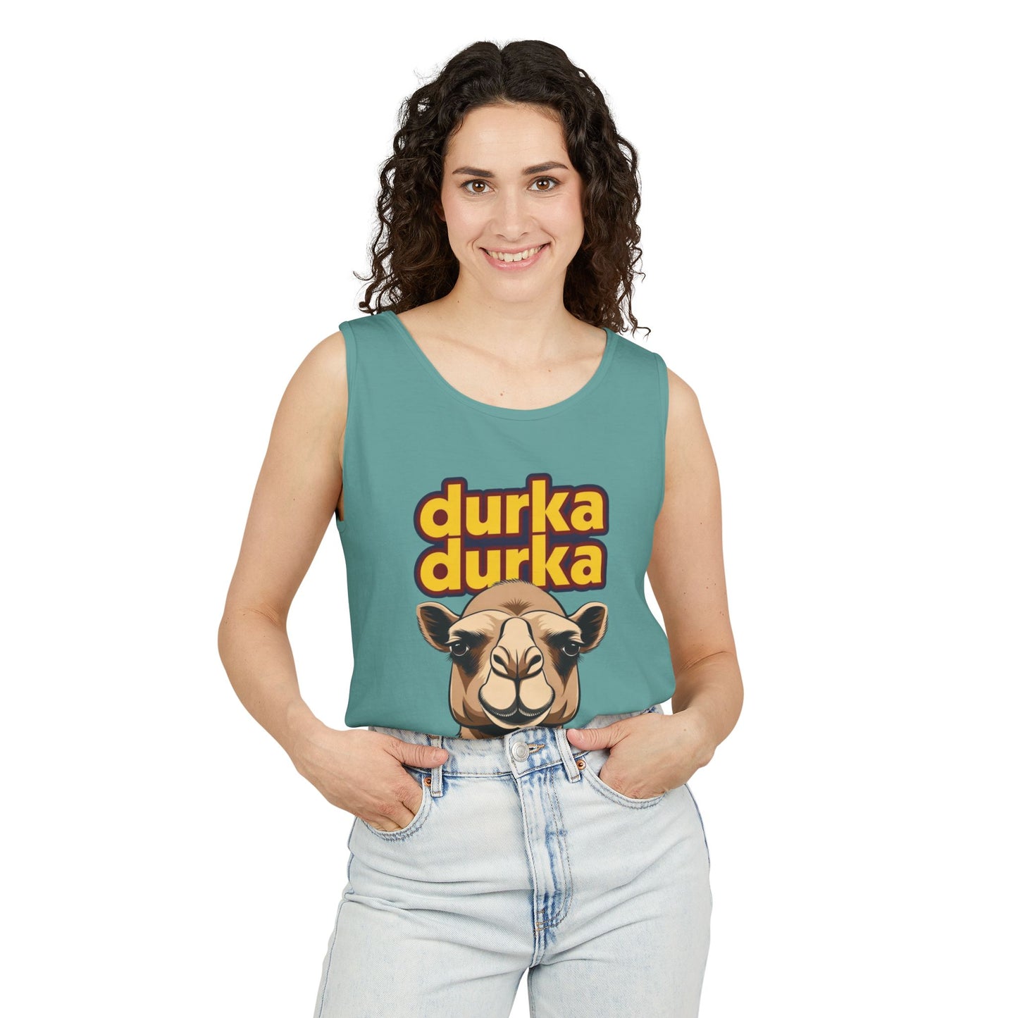 "Durka Durka" Camel Gildan Brand Tank Top