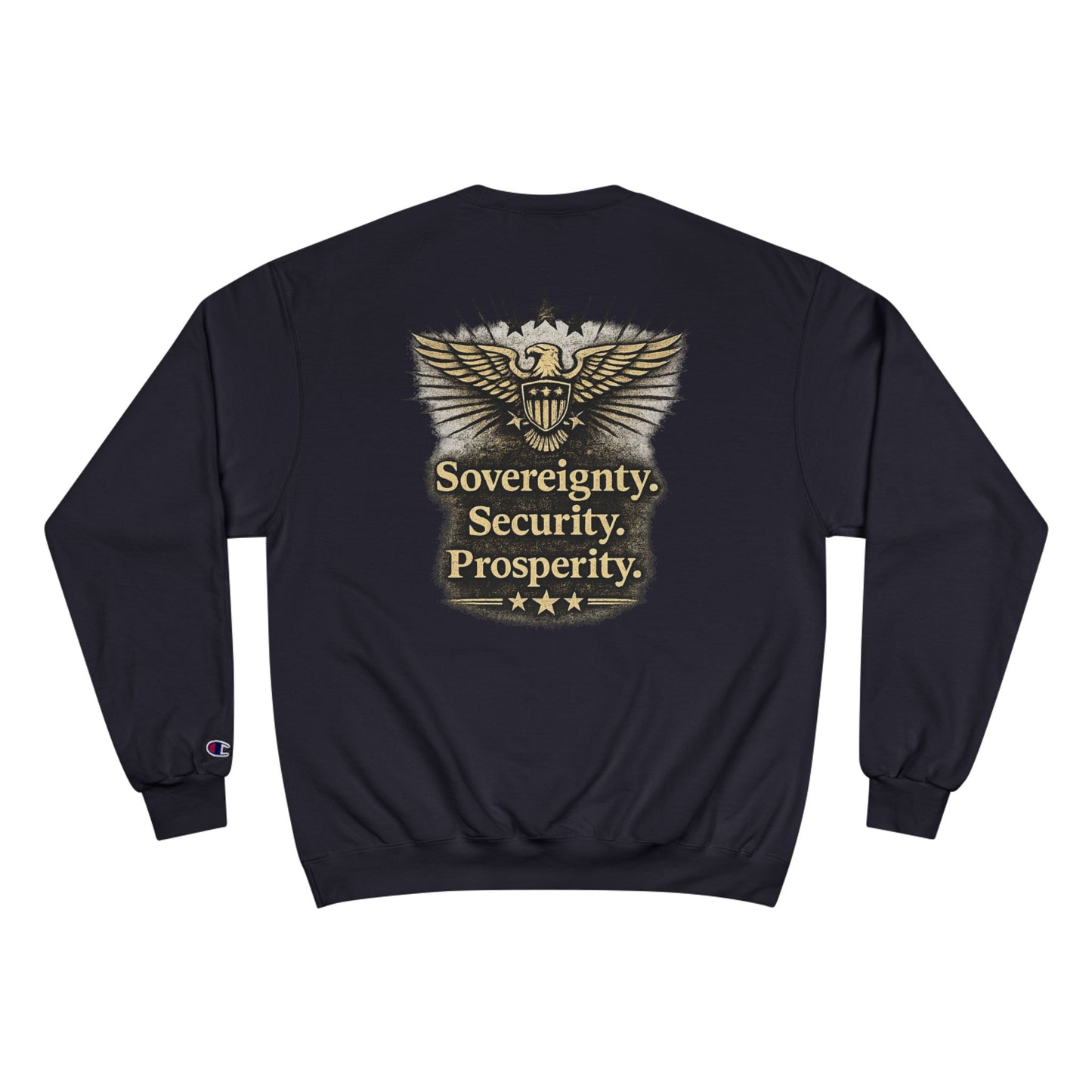 M.A.F.A. "Statue Of Liberty" "Sovereignty Security Prosperity " Champion Brand Crewneck Sweatshirt