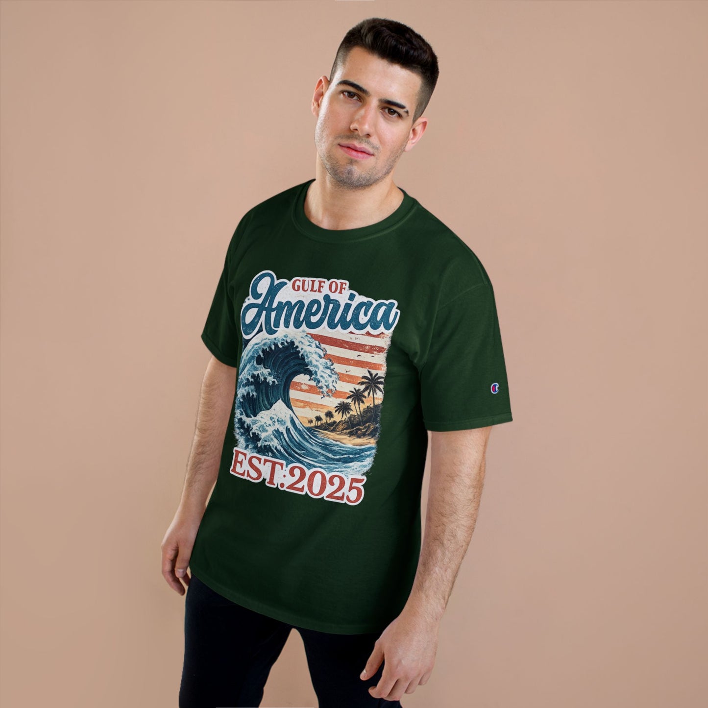 Gulf of America Est. 2025 Waves Champion Brand T-Shirt