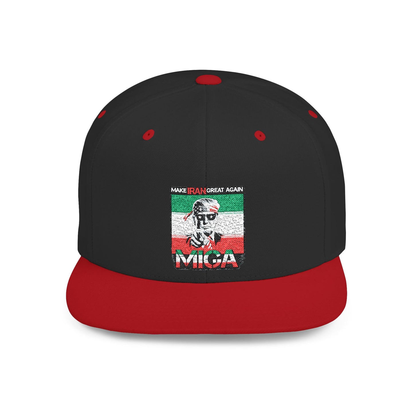 "Make Iran Great Again (MIGA)" Trump Embroidered Snapback Hat