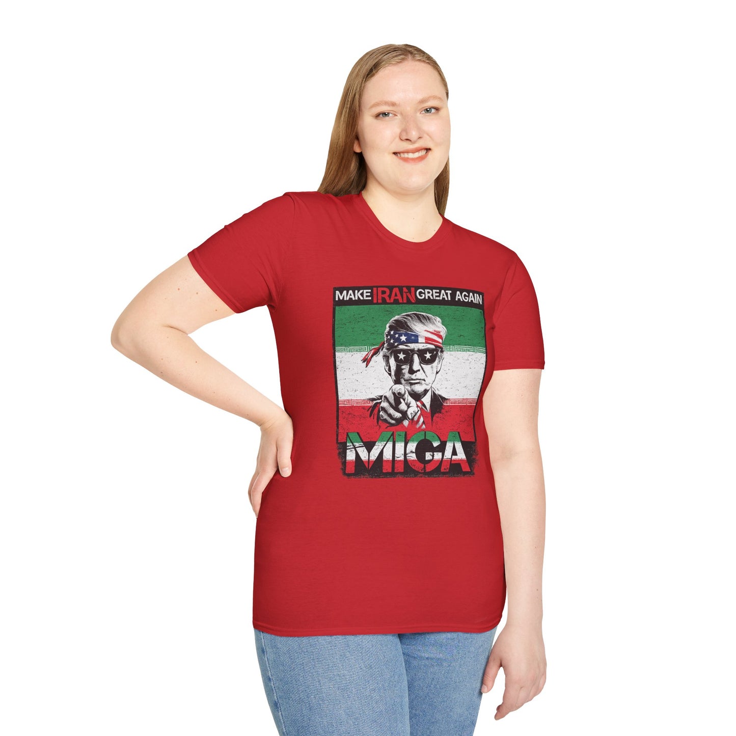 "Make Iran Great Again (MIGA)" Trump Gildan Brand T-Shirt