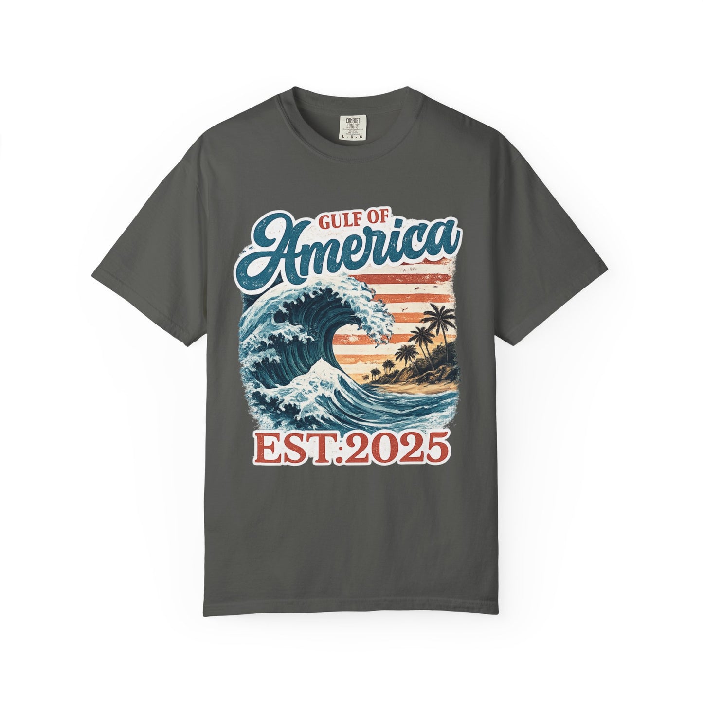 Gulf of America Est. 2025 Waves Comfort Color Brand T‑Shirt