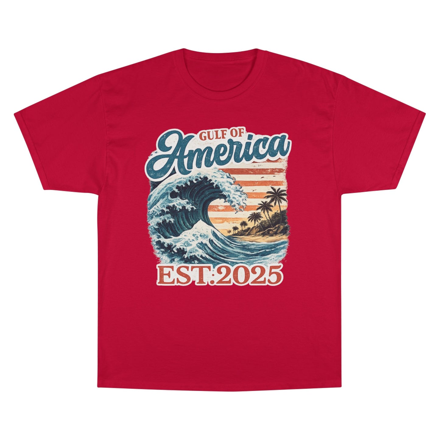 Gulf of America Est. 2025 Waves Champion Brand T-Shirt