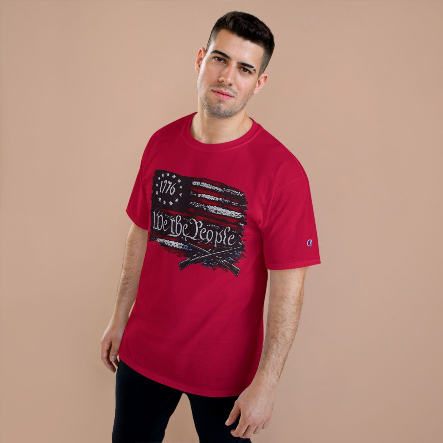We the People 1776 Flag Champion Brand T-Shirt