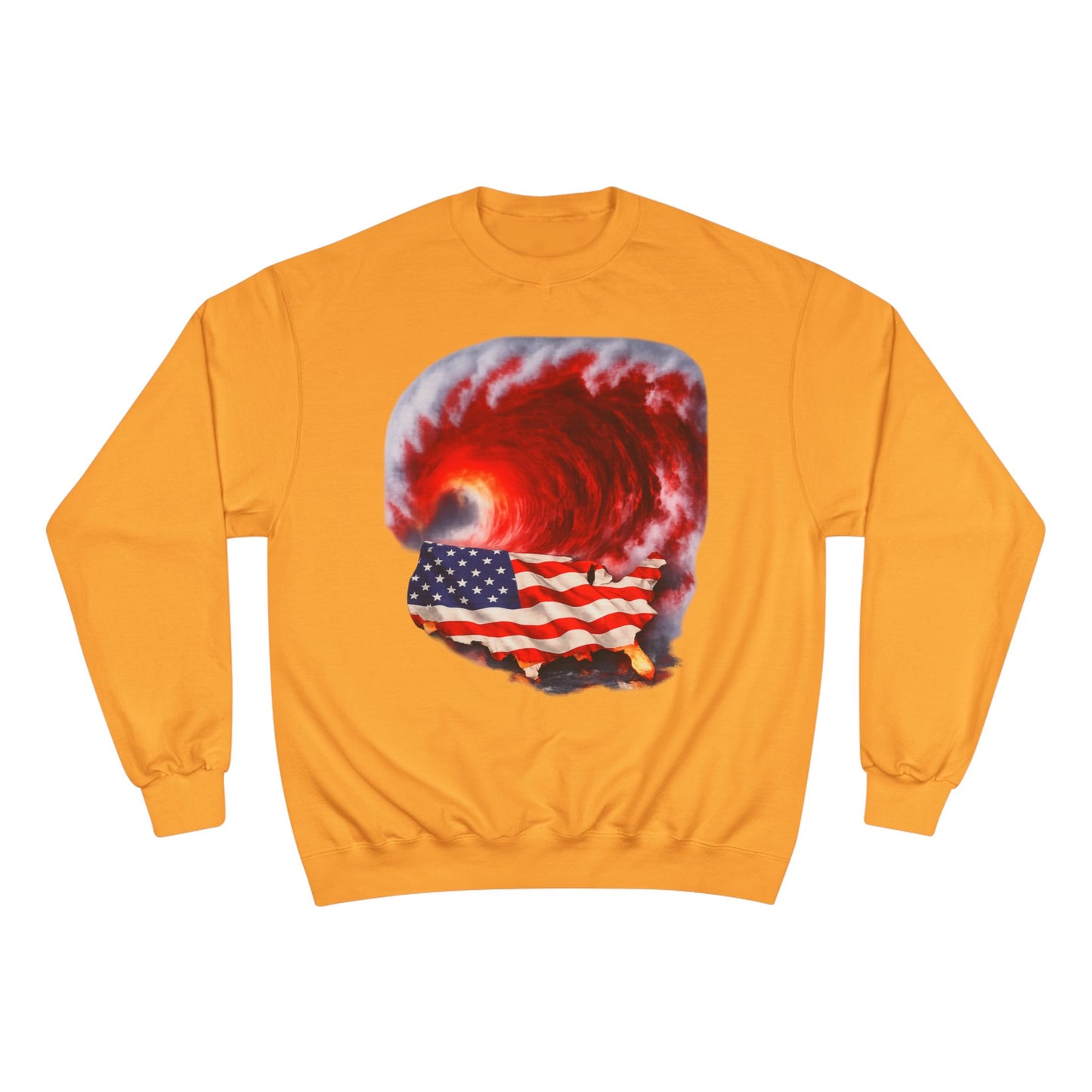 Red Wave USA Champion Brand Crewneck Sweatshirt