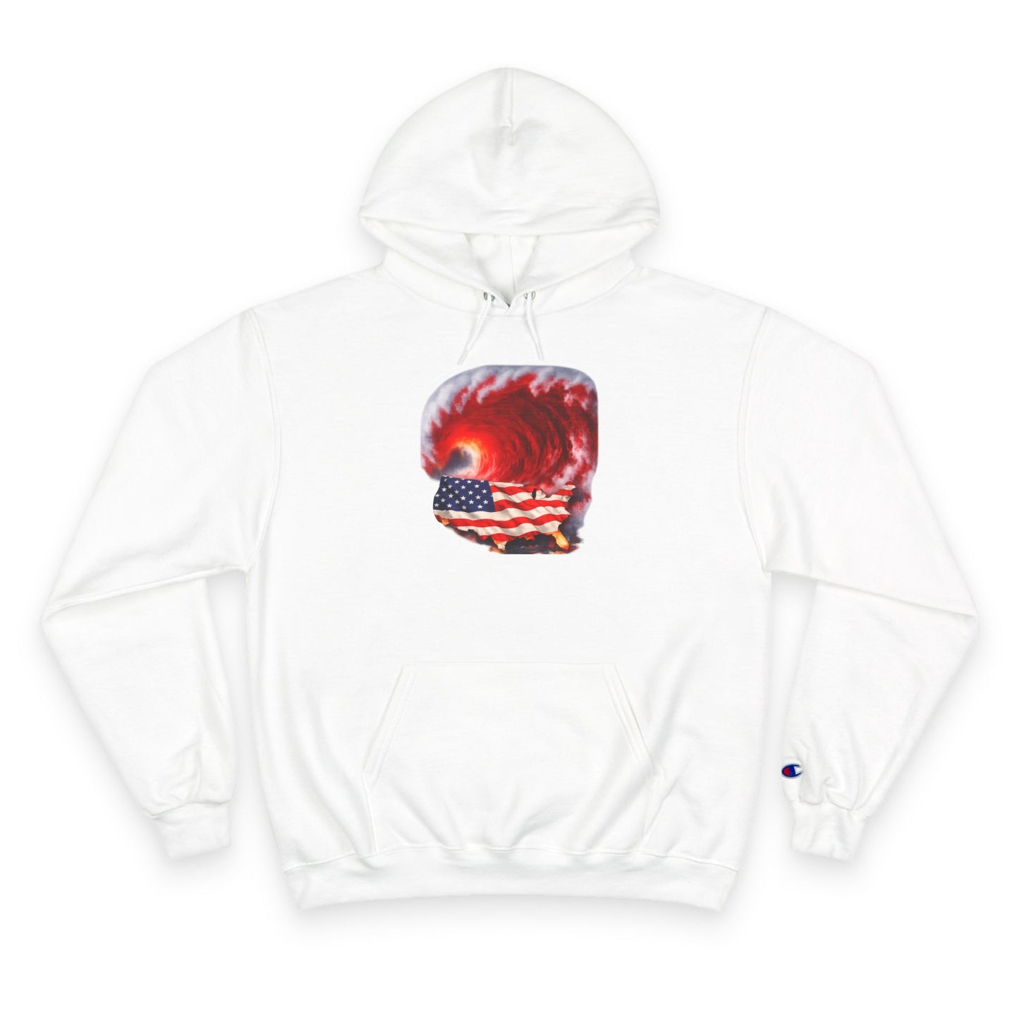 Red Wave USA Champion Brand Hoodie