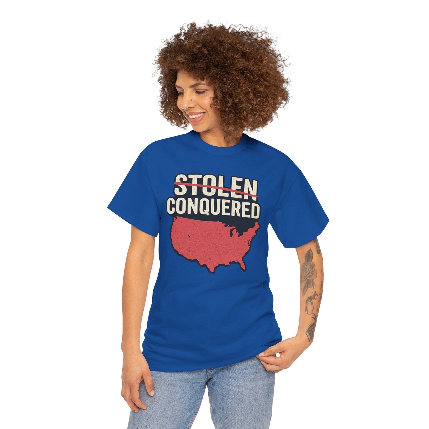 Stolen Conquered USA Gildan Brand T-Shirt