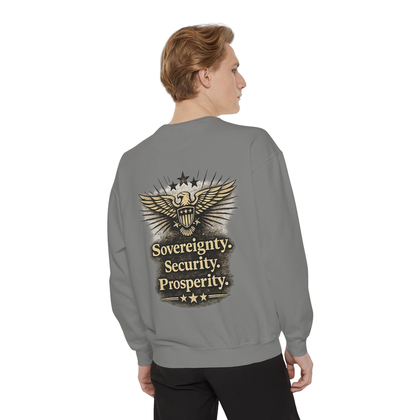 M.A.F.A. "Statue Of Liberty" "Sovereignty Security Prosperity " Gildan Brand Crewneck Sweatshirt