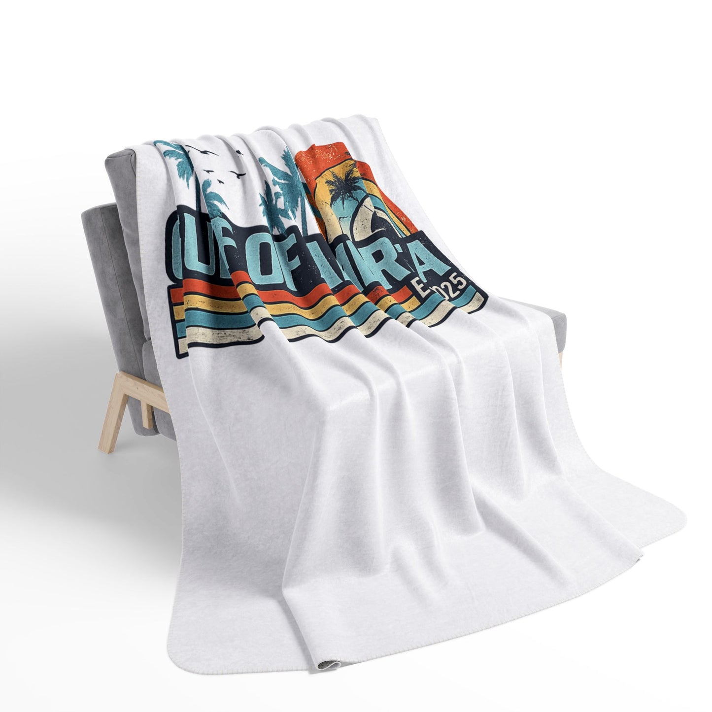 Gulf of America Vintage Fleece Sherpa Blanket