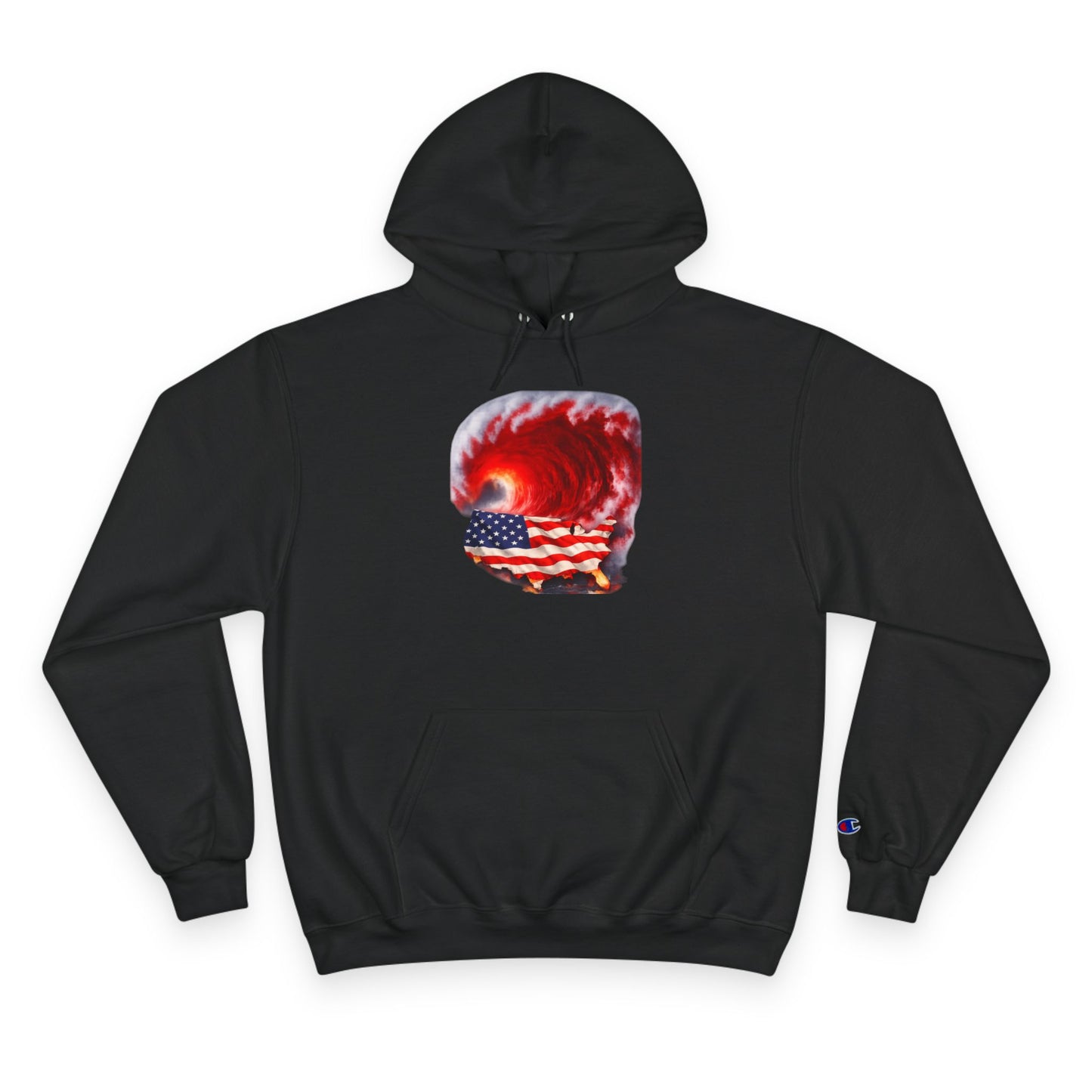 Red Wave USA Champion Brand Hoodie
