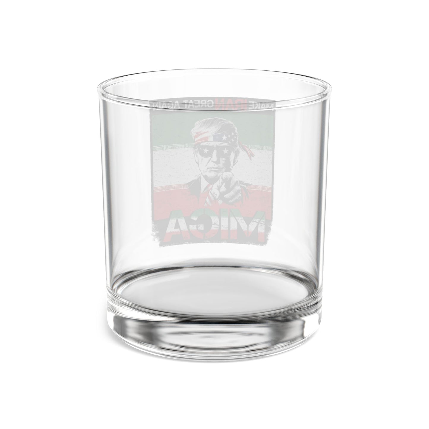 "Make Iran Great Again (MIGA)" Trump 10oz Whiskey Glass