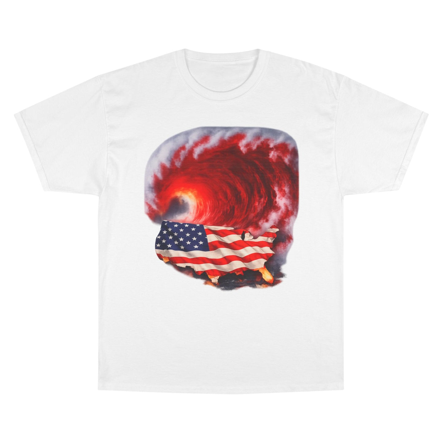 Red Wave USA Champion Brand T-Shirt