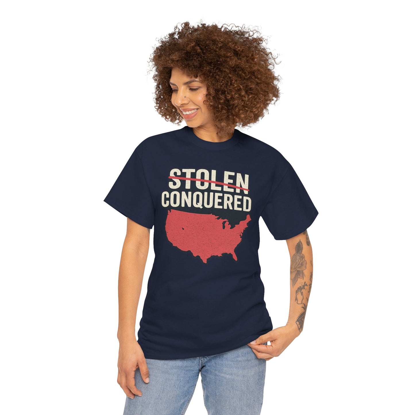 Stolen Conquered USA Gildan Brand T-Shirt