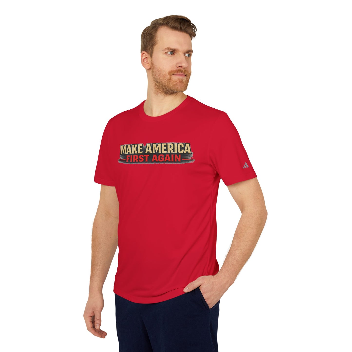 "Make America First Again" Book Merch Adidas Brand T-Shirt