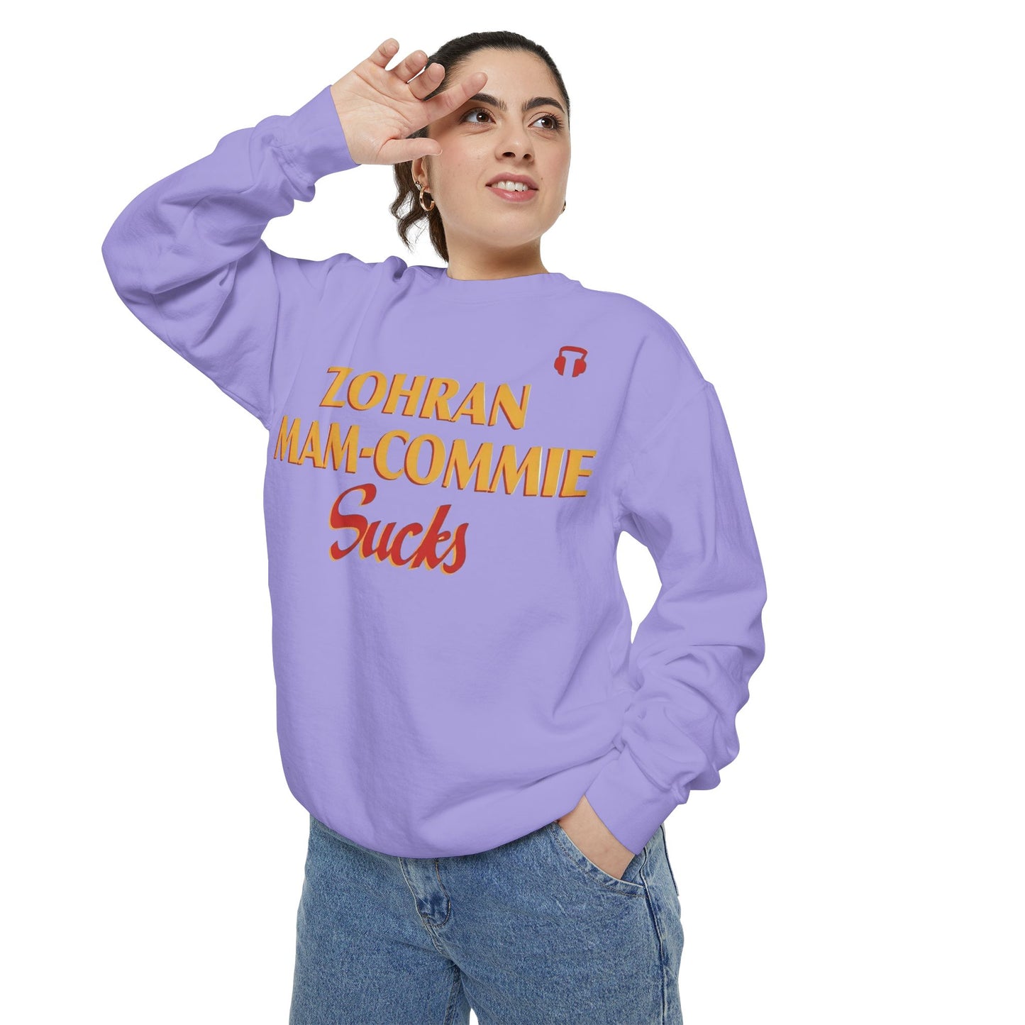 Zohran Mam-Commie Sucks Comfort Colors Brand Crewneck Sweatshirt