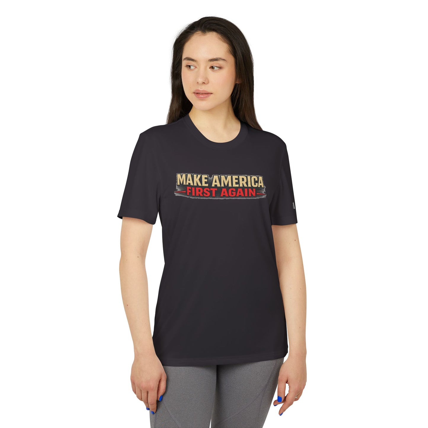 "Make America First Again" Book Merch Adidas Brand T-Shirt