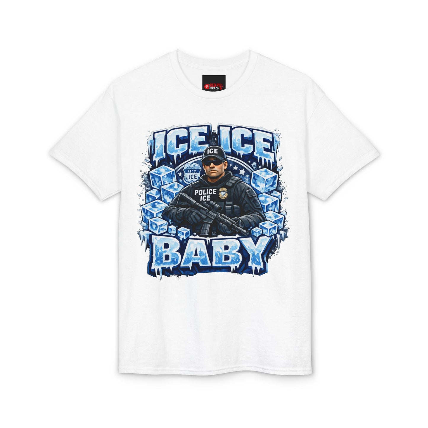 Ice Ice Baby ICE Agent Gildan 8000 Brand T-Shirt
