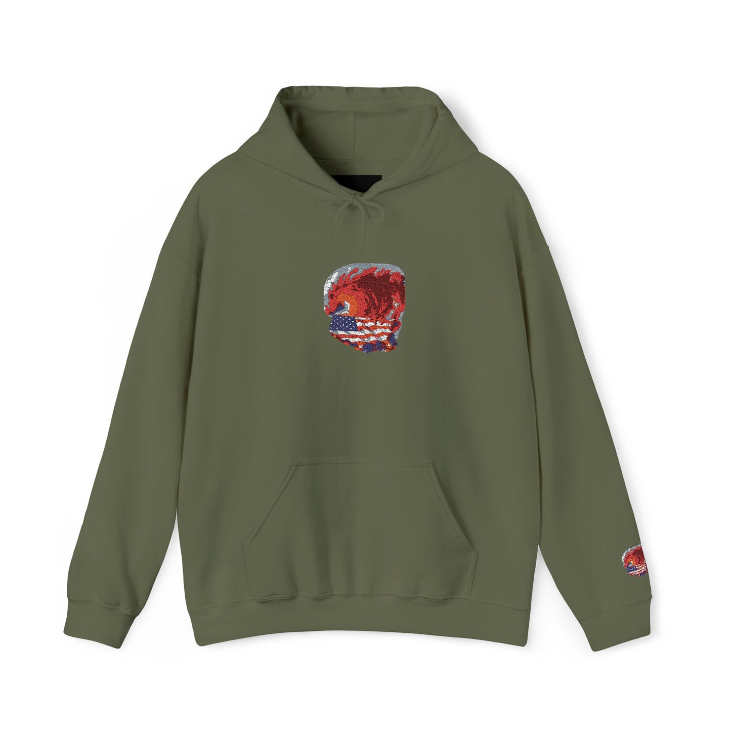 Red Wave USA Comfort Color Brand Embroidered Hoodie