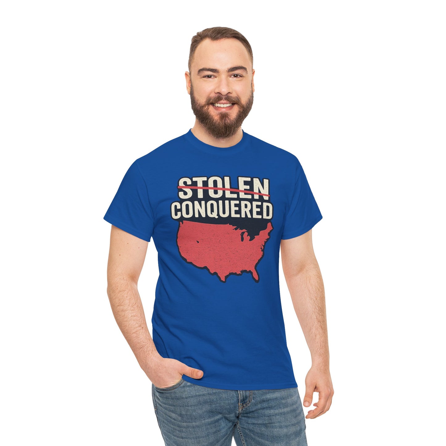 Stolen Conquered USA Gildan Brand T-Shirt