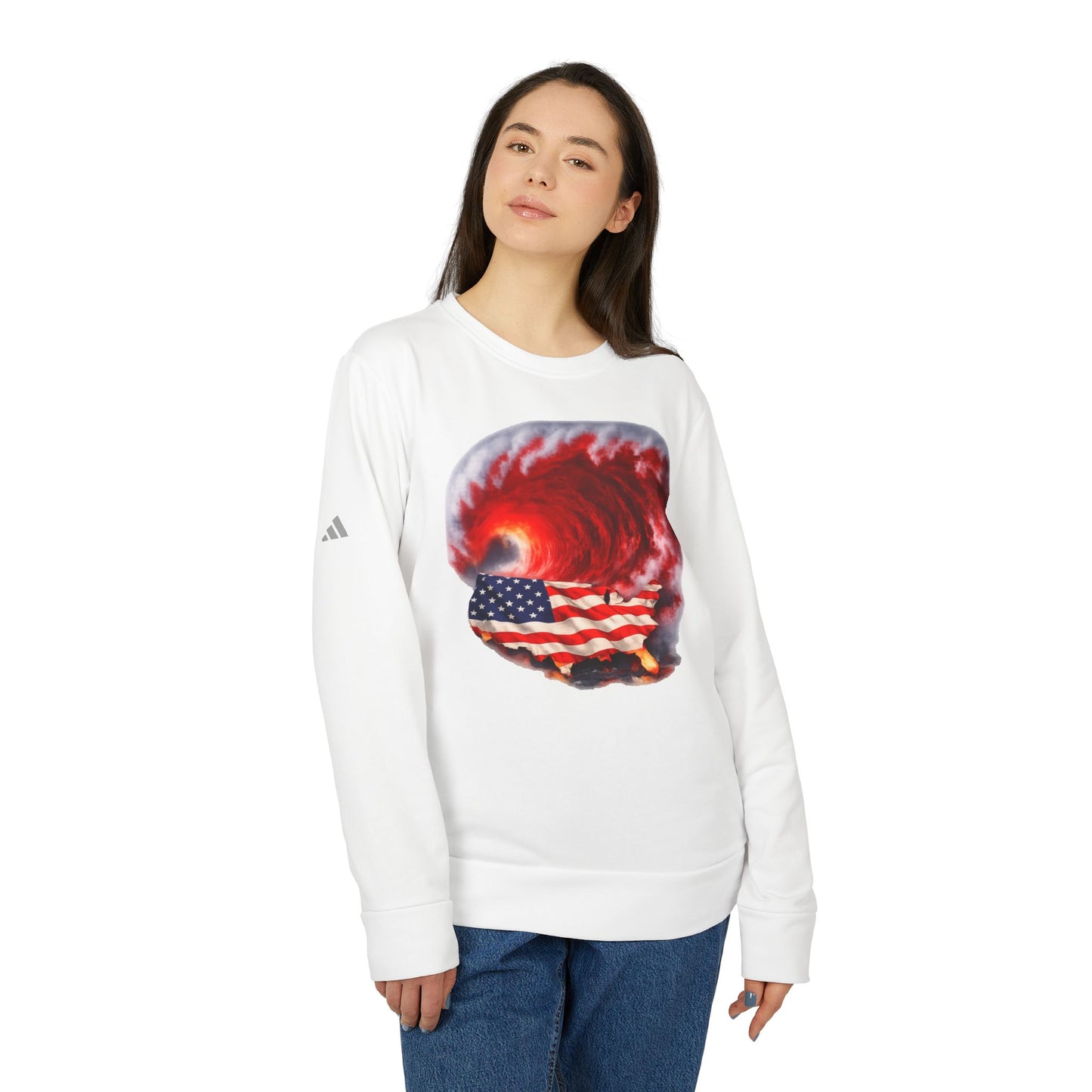 Red Wave USA Adidas Brand Crewneck Sweatshirt