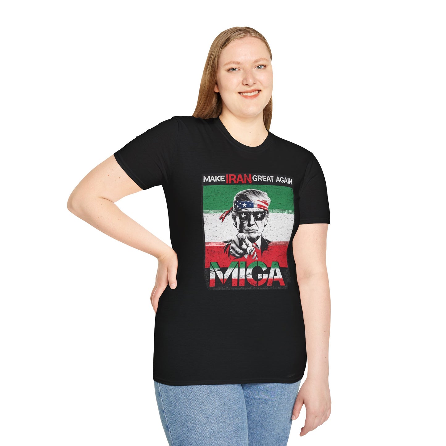 "Make Iran Great Again (MIGA)" Trump Gildan Brand T-Shirt