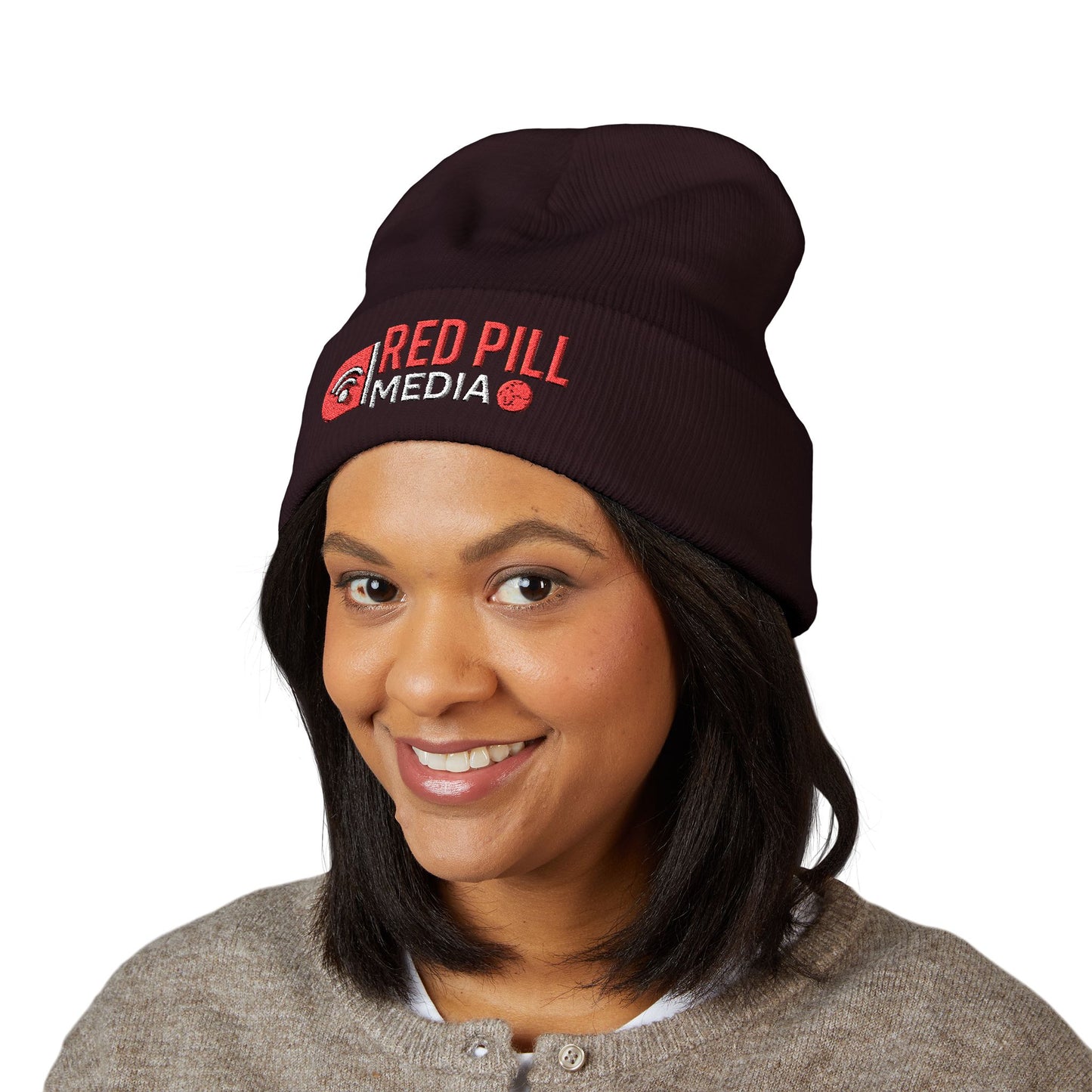 Red Pill Media Embroidered Cuffed Beanie