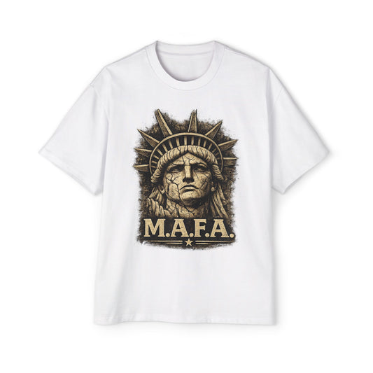 M.A.F.A. "Statue Of Liberty" & "Sovereignty Security Prosperity " AS Colour 5080 Brand Men's Heavy Oversized T-Shirt