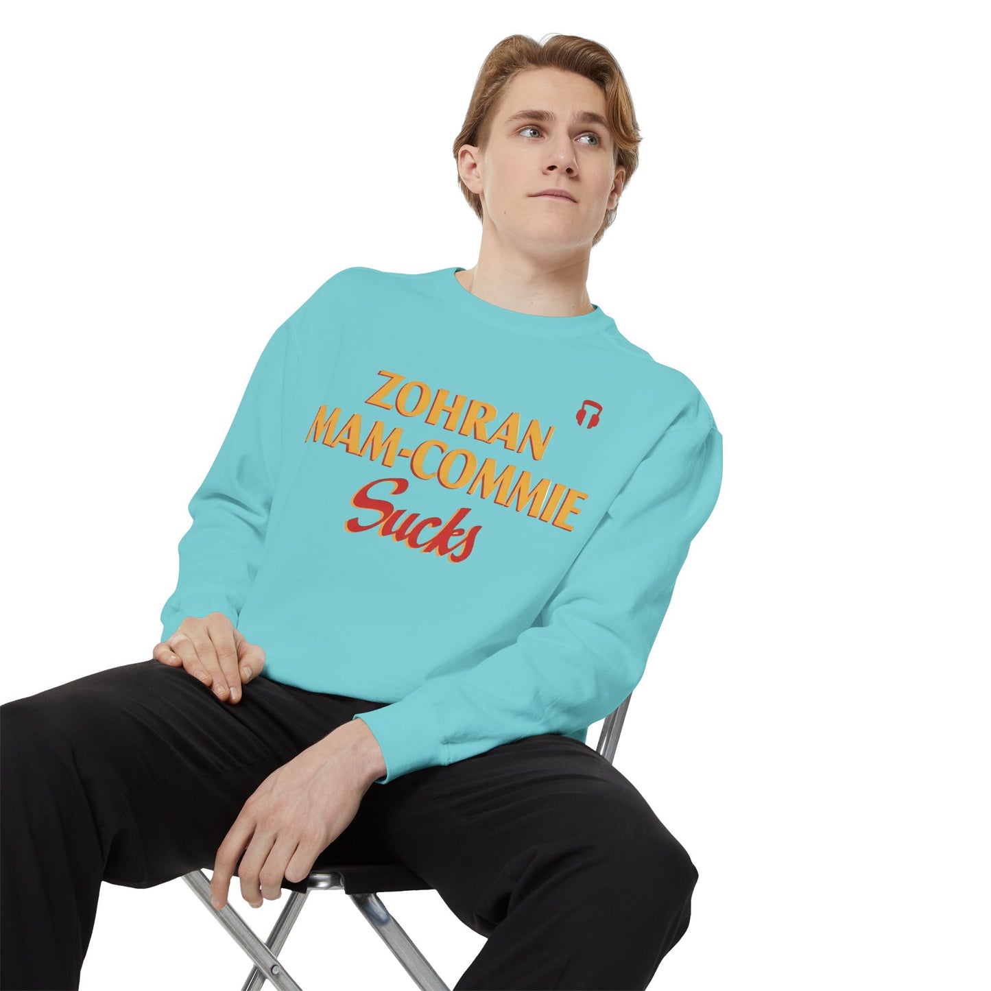 Zohran Mam-Commie Sucks Comfort Colors Brand Crewneck Sweatshirt