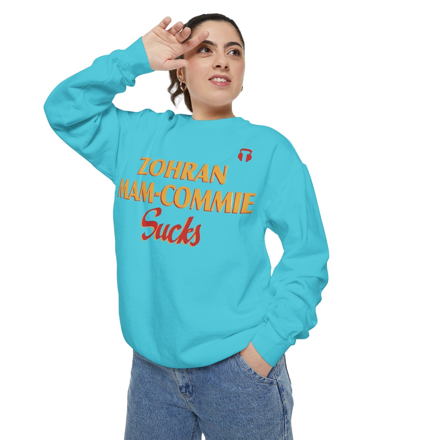 Zohran Mam-Commie Sucks Comfort Colors Brand Crewneck Sweatshirt