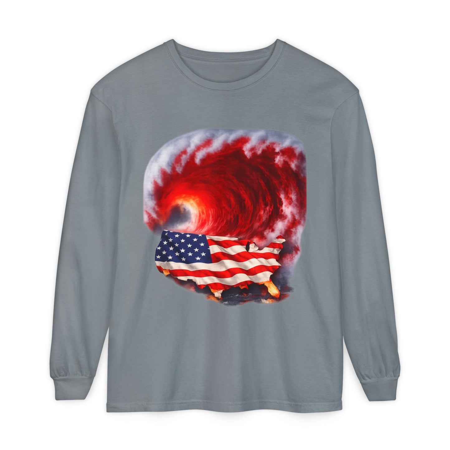 Red Wave USA Comfort Color Brand Long Sleeve