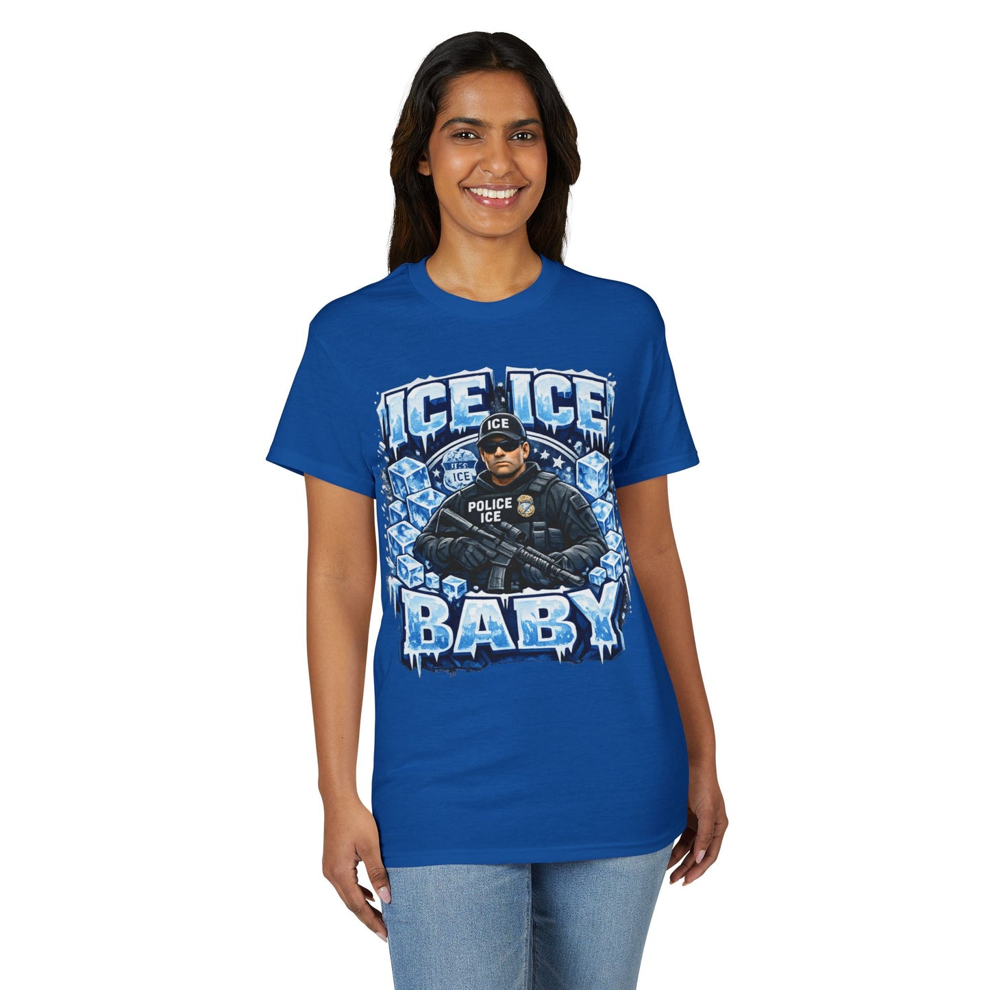 Ice Ice Baby ICE Agent Gildan 8000 Brand T-Shirt