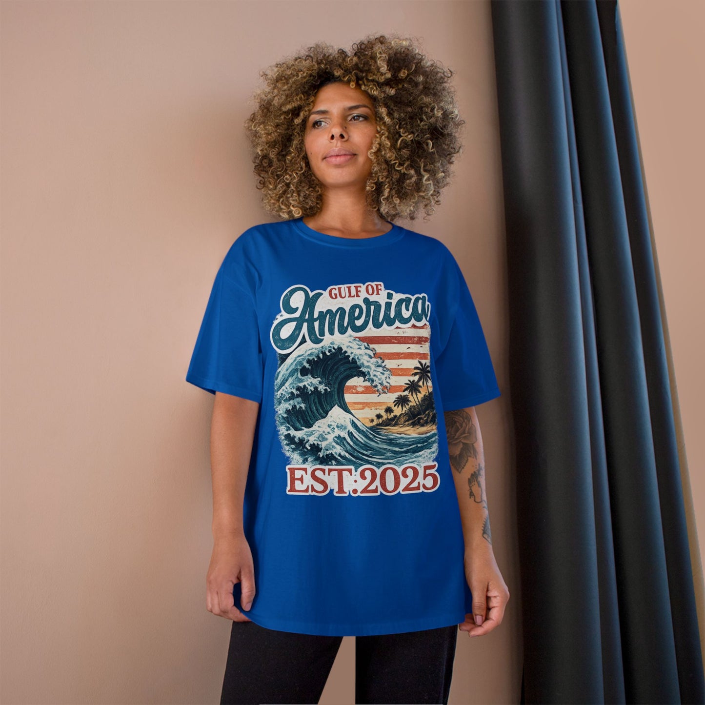 Gulf of America Est. 2025 Waves Champion Brand T-Shirt