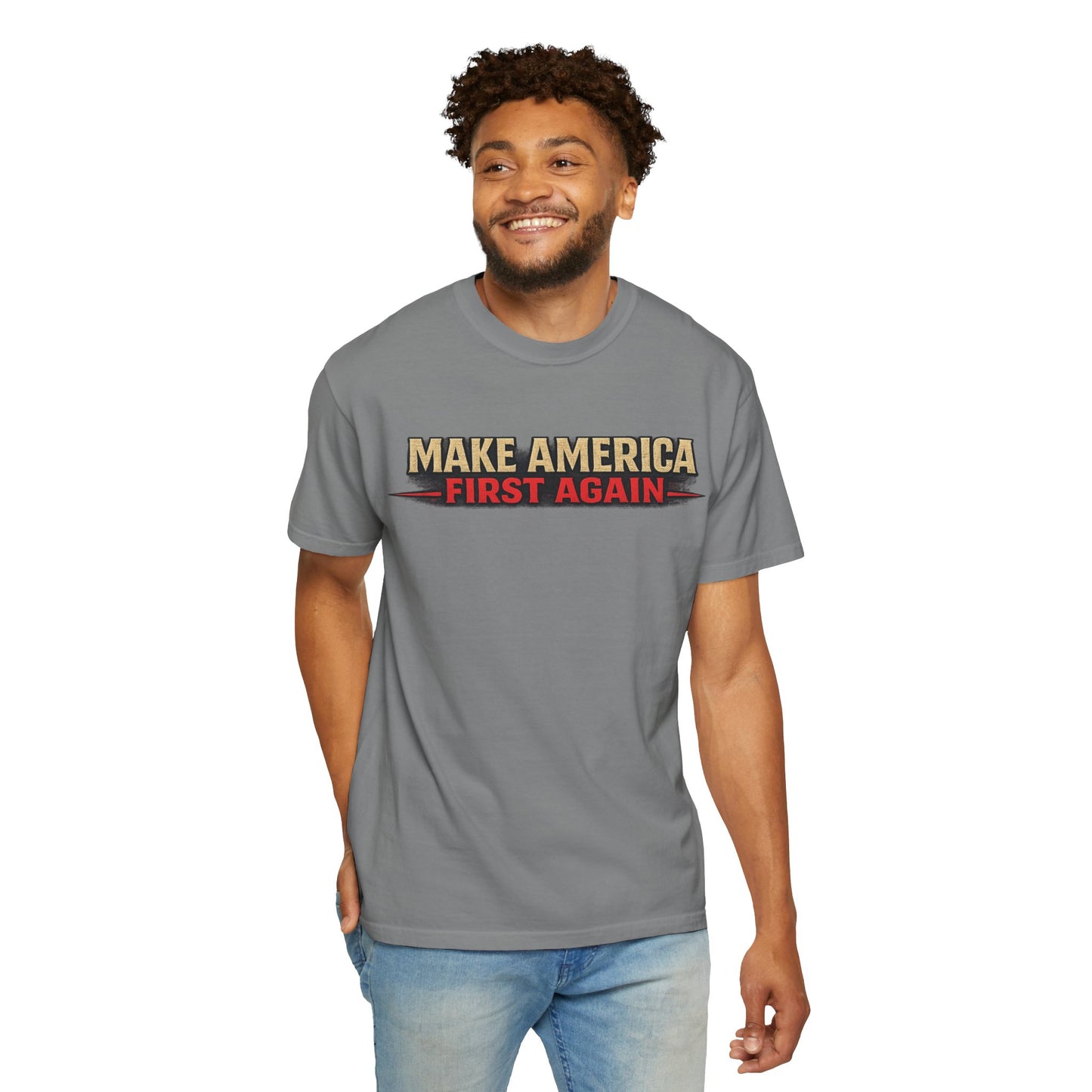 "Make America First Again" Book Merch Comfort Color Brand T-Shirt