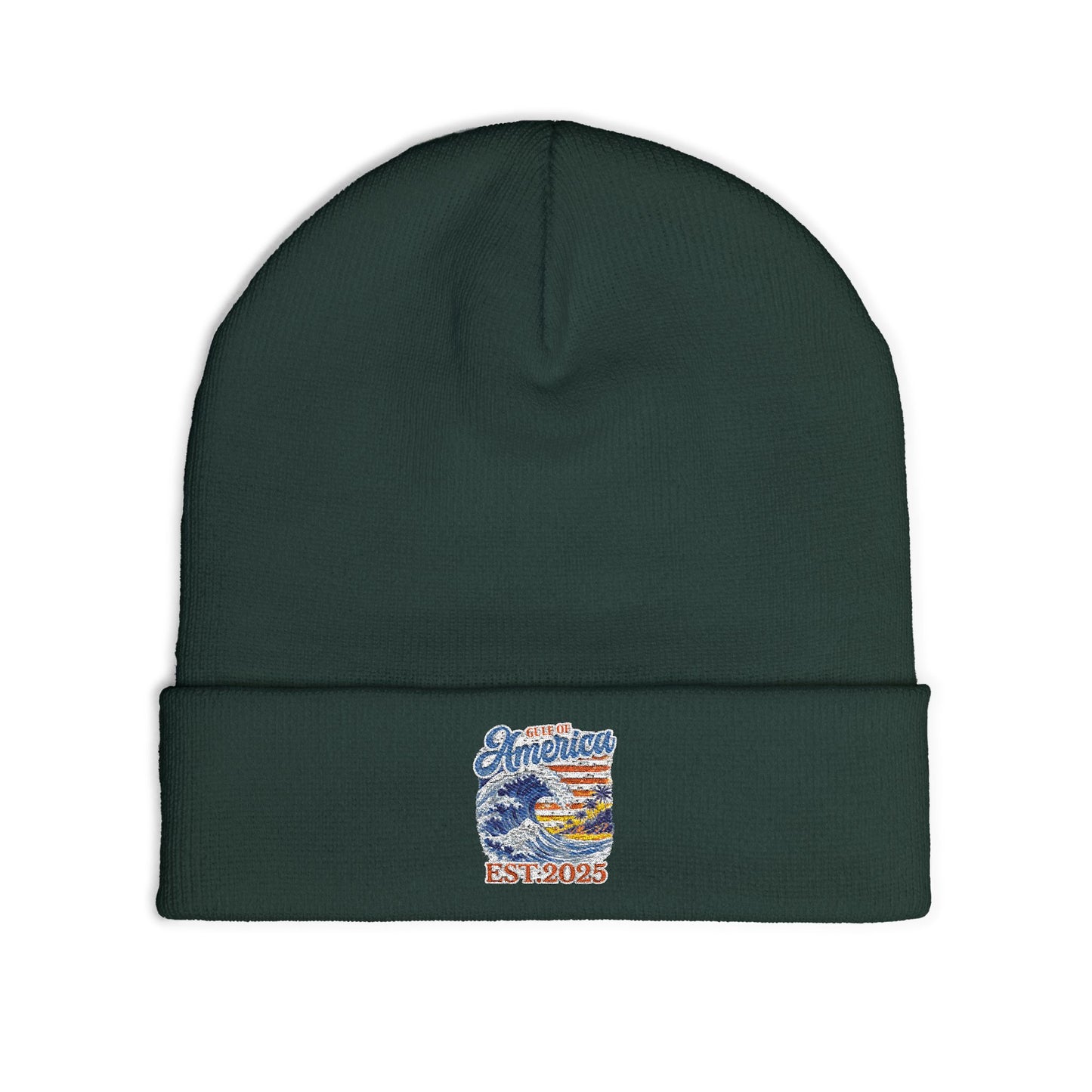 Gulf of America Est. 2025 Waves Embroidered Knit Beanie