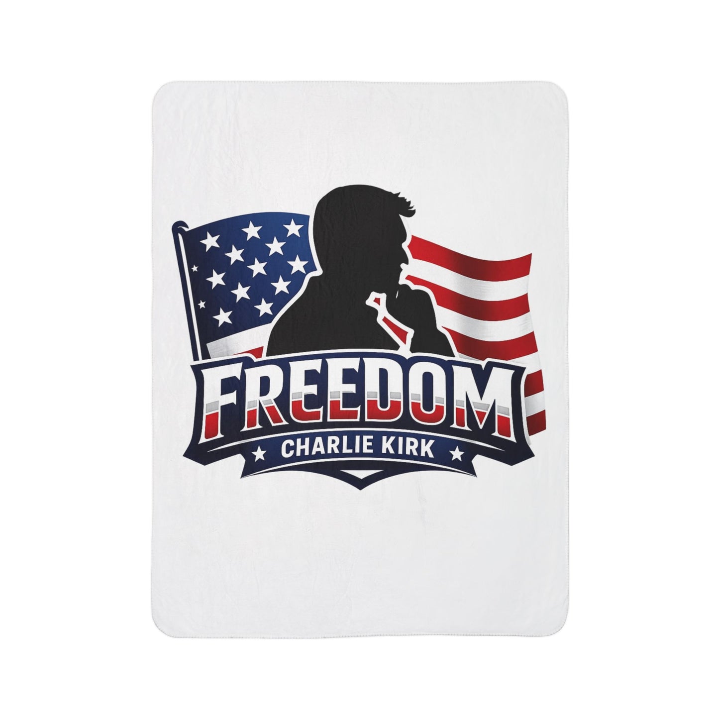 Charlie Kirk Freedom Sherpa Blanket