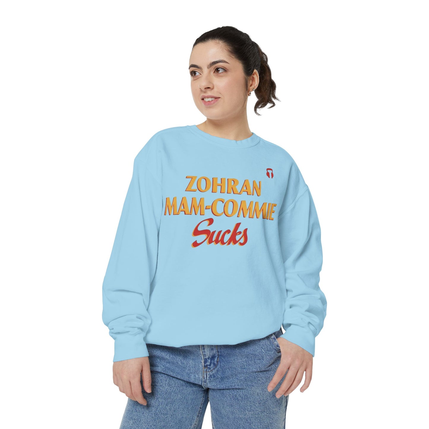 Zohran Mam-Commie Sucks Comfort Colors Brand Crewneck Sweatshirt