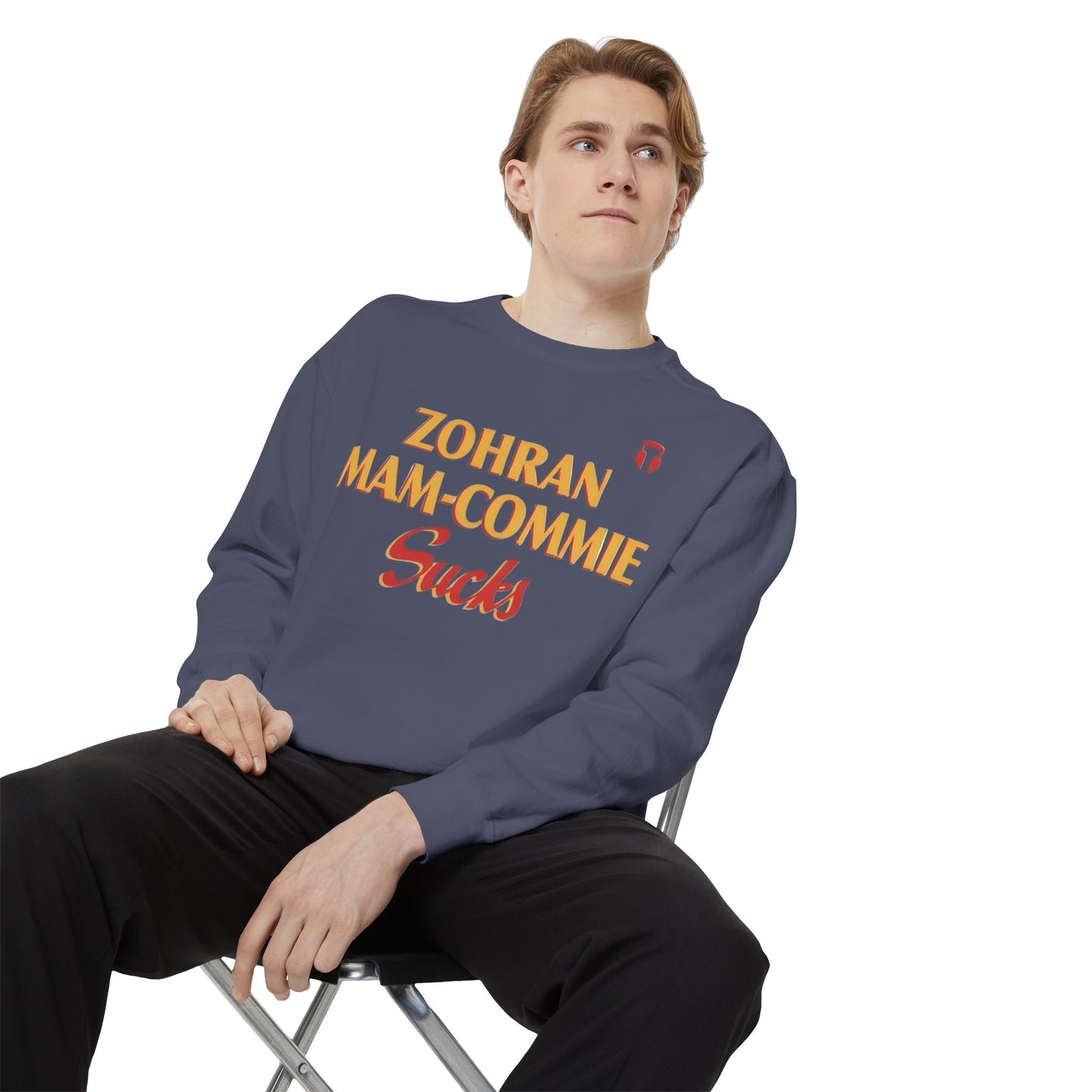 Zohran Mam-Commie Sucks Comfort Colors Brand Crewneck Sweatshirt