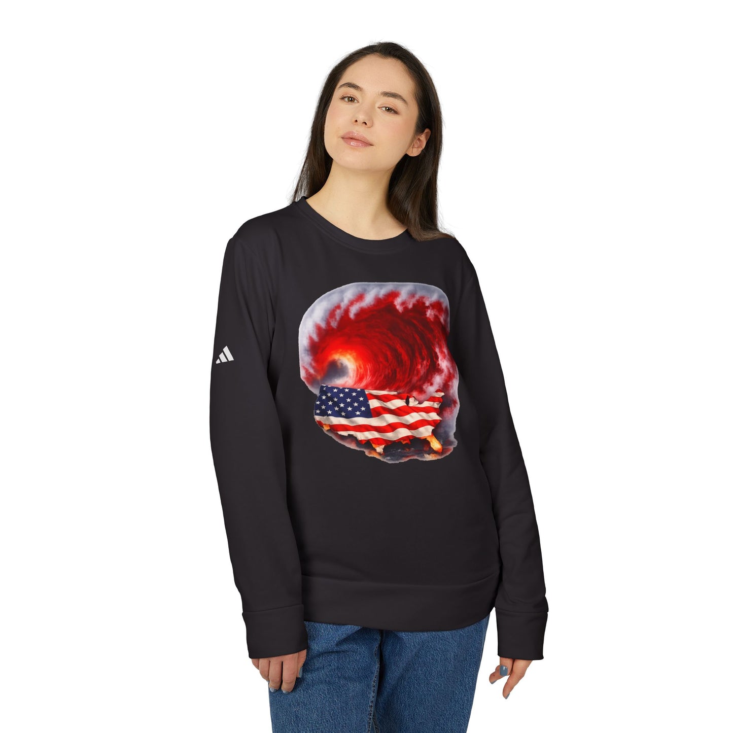 Red Wave USA Adidas Brand Crewneck Sweatshirt