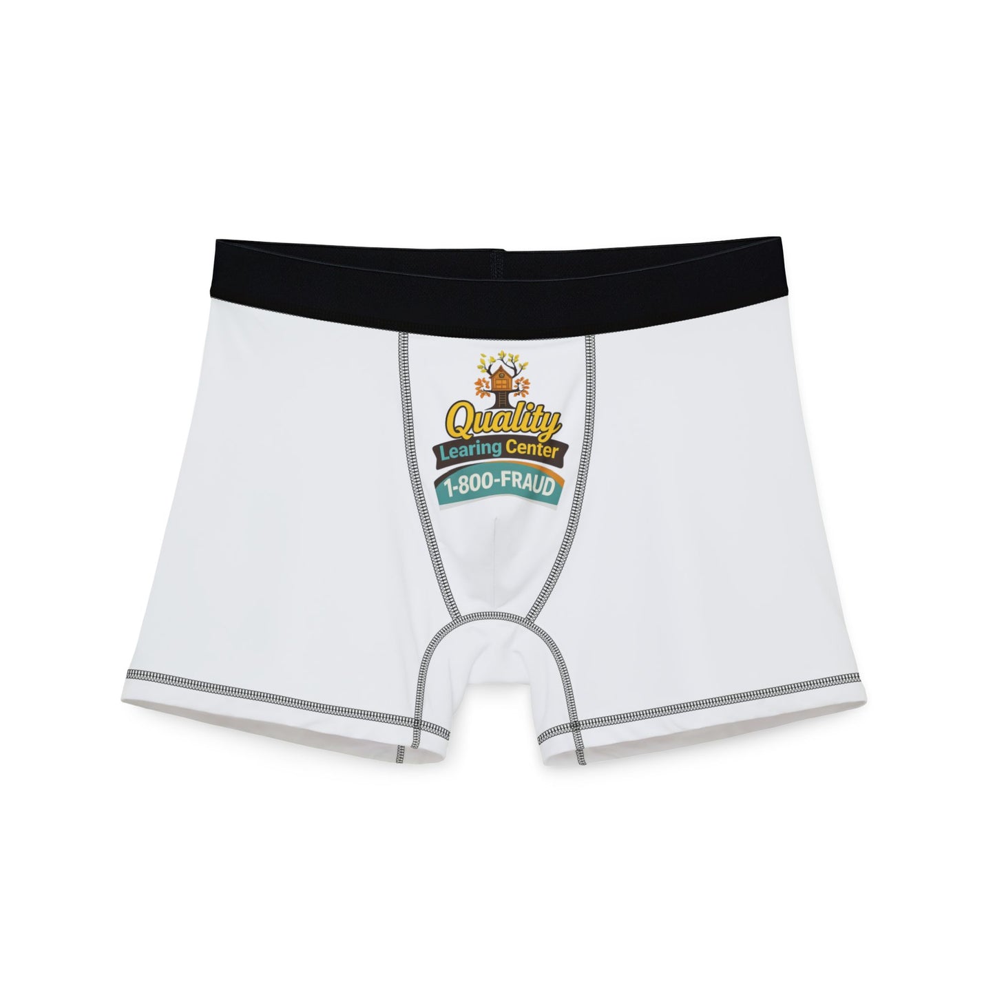 "Quality Learing Center" 1-800-FRAUD Novelty Men's Boxers