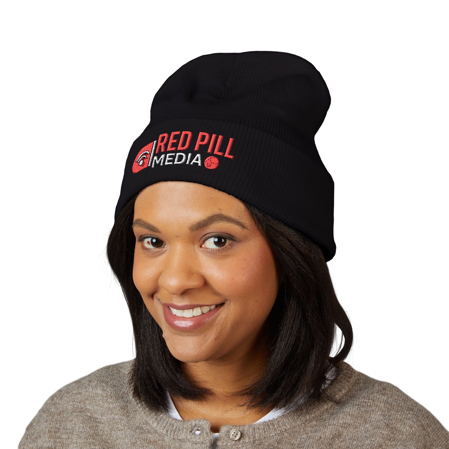 Red Pill Media Embroidered Cuffed Beanie
