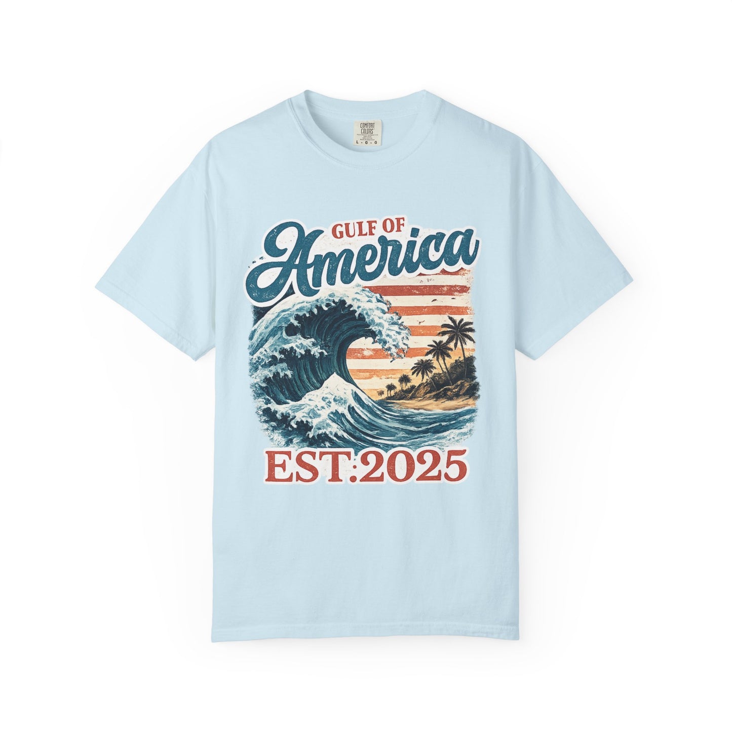 Gulf of America Est. 2025 Waves Comfort Color Brand T‑Shirt