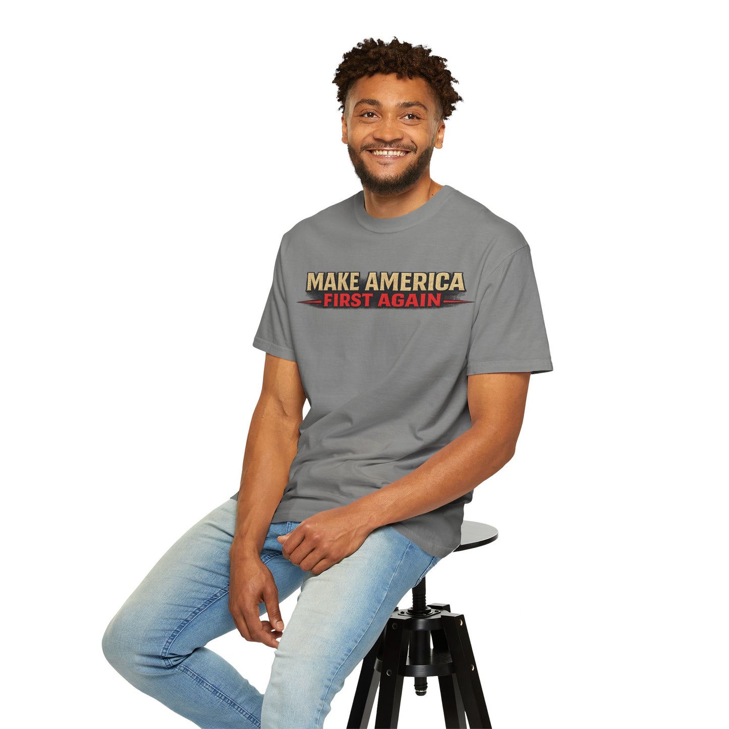 "Make America First Again" Book Merch Comfort Color Brand T-Shirt