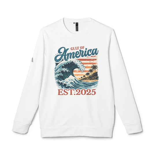 Gulf of America Est. 2025 Waves Adidas Brand Crewneck Sweatshirt